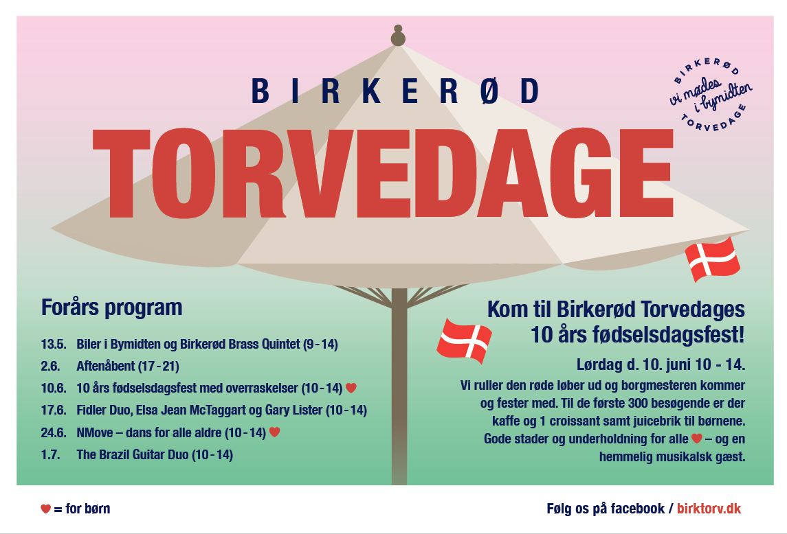 Birkerød Torvedage forårsprogram for 2023